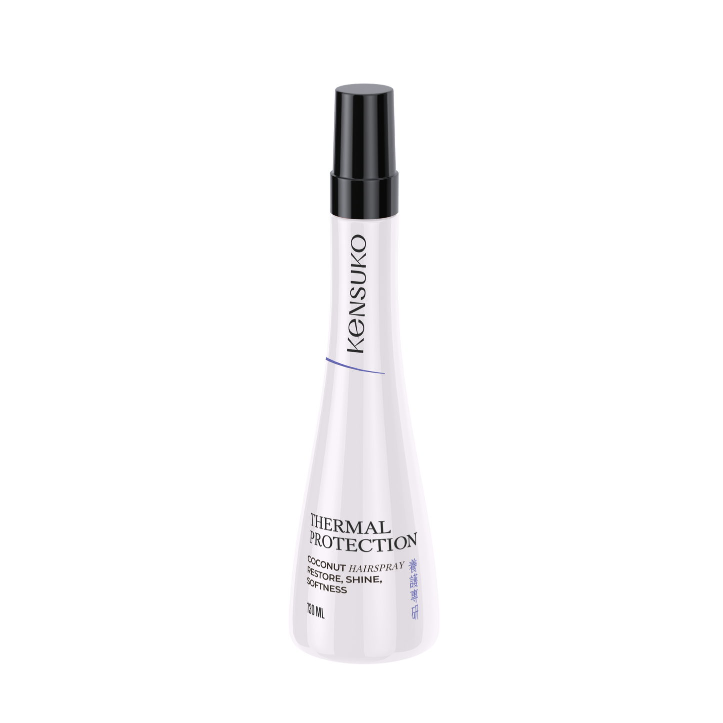 KENSUKO Thermal protection HairSpray Coconut 130ml 椰子味抗熱頭髮噴霧 (白實色瓶)